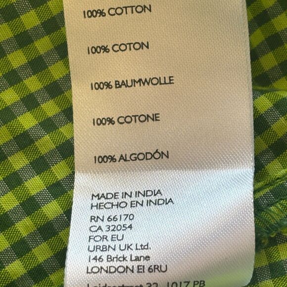 Urban Outfitters Claire Ruffle Babydoll Gingham Oversized Mini Dress Size XS - Picture 15 of 16